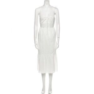 Reformation White eyelet Midi Dress